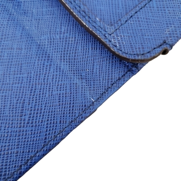 Michael Kors Blue Saffiano Leather Ipad Mini Stand Case Clutch - Picture 6 of 11